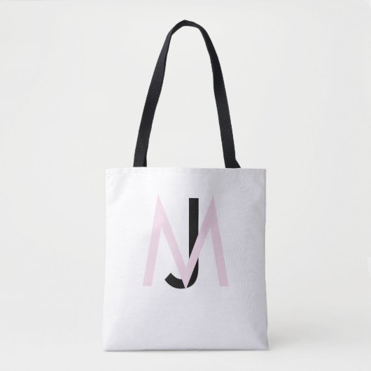 Roze en zwarte Canvas tas (Voorkant)