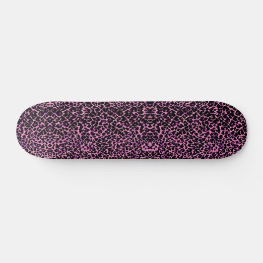 Roze en zwarte Cheetah Pattern Persoonlijk Skateboard (Horizontaal)