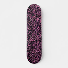 Roze en zwarte Cheetah Pattern Persoonlijk Skateboard