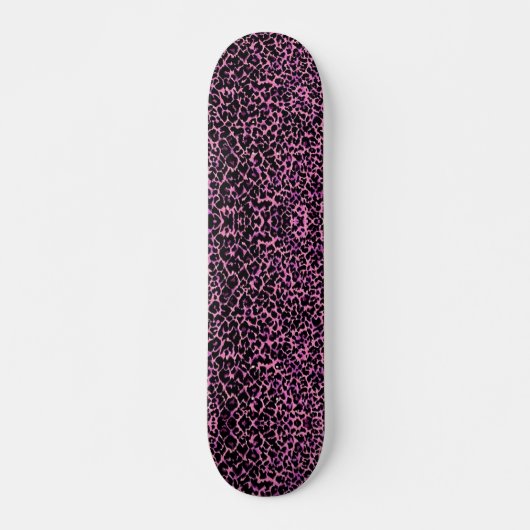 Roze en zwarte Cheetah Pattern Persoonlijk Skateboard (Voorkant)