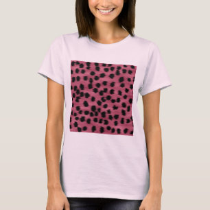 Roze en zwarte Cheetah printpatroon. T-shirt