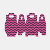 Roze en zwarte Chevron Modern Party Favor Boxes Bedankdoosjes (Uitgevouwen)