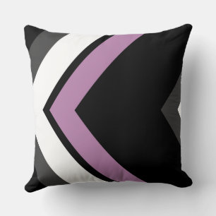Roze en zwarte Chevron Pattern Kussen
