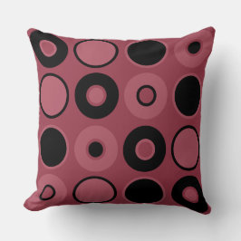 Roze en zwarte cirkels kussen