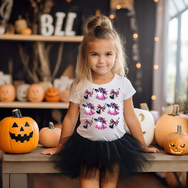 Roze en zwarte Coquette Halloween Kinder Shirts
