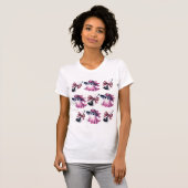 Roze en zwarte Coquette Halloween T-shirt (Voorkant volledig)