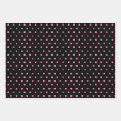 Roze en Zwarte Couture Mode Verjaardagspatroon Inpakpapier Vel (Voorkant 2)
