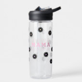 Roze en Zwarte Daisy Mama Water Fles (Links)