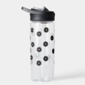 Roze en Zwarte Daisy Mama Water Fles (Rechts)
