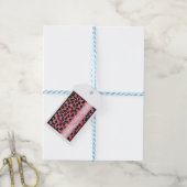 Roze en zwarte Dalmatiaanse Patroon Dank u Cadeaulabel (Met Touw)