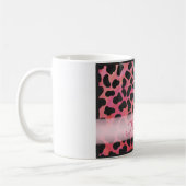 Roze en zwarte Dalmatiaanse Patroon Dank u Koffiemok (Links)