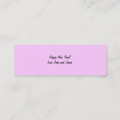 Roze en zwarte Damasboeken Contactkaartje (Achterkant)