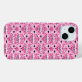 Roze en zwarte Damask Case-Mate iPhone Case (Achterkant (horizontaal))