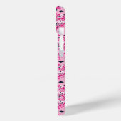 Roze en zwarte Damask Case-Mate iPhone Case (Achterkant / Links)