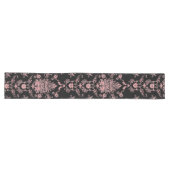 Roze en zwarte Damask Lange Tafelloper (Horizontaal)