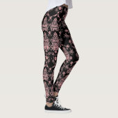 Roze en zwarte Damask Leggings (Rechts)