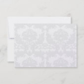 Roze en zwarte Damask Swirls Dank u Bedankkaart (Achterkant)