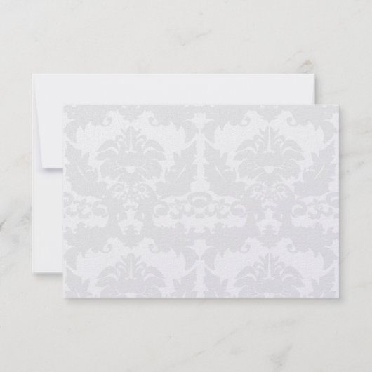 Roze en zwarte Damask Swirls Dank u Bedankkaart (Achterkant)