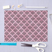 Roze en zwarte Damask Tissuepapier (Craft)