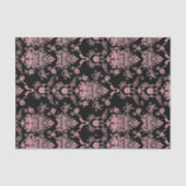 Roze en zwarte Damask Tissuepapier (Voorkant)