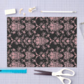 Roze en zwarte Damask Tissuepapier (Craft)