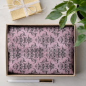 Roze en zwarte Damask Tissuepapier (Geschenk)