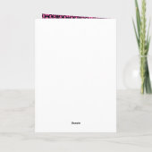 Roze en Zwarte Damast Bedankkaart (Achterkant)