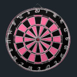 Roze en zwarte dames dartbord<br><div class="desc">Roze en zwarte dames dartboard. Een optionele naam toevoegen</div>