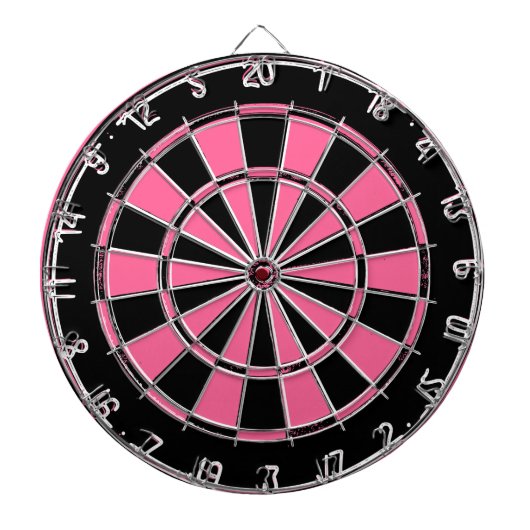 Roze en zwarte dames dartbord (Voorkant)