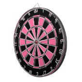 Roze en zwarte dames dartbord (Voorkant Rechts)