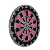Roze en zwarte dames dartbord (Voorkant Links)
