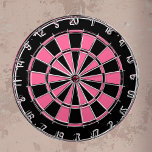 Roze en zwarte dames dartbord<br><div class="desc">Roze en zwarte dames dartboard. Een optionele naam toevoegen</div>