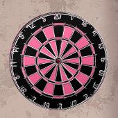 Roze en zwarte dames dartbord
