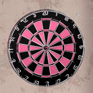 Roze en zwarte dames dartbord