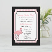 Roze en Zwarte de Uitnodiging van de Partij van de (Staand voorkant)