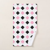 Roze en zwarte diamanten bad handdoek (Handdoek)