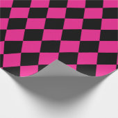 Roze en zwarte diamanten harlequin patroon gift cadeaupapier (Hoek)