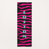 Roze en zwarte dierlijke afdrukken dik op maat yogamat (Voorkant)