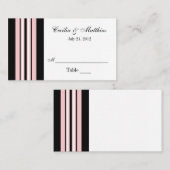 Roze en zwarte doos plaatskaartje (Voorkant / Achterkant)