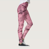 Roze en Zwarte Draaiende Abstracts Leggings (Rechts)