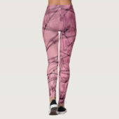 Roze en Zwarte Draaiende Abstracts Leggings (Achterkant)
