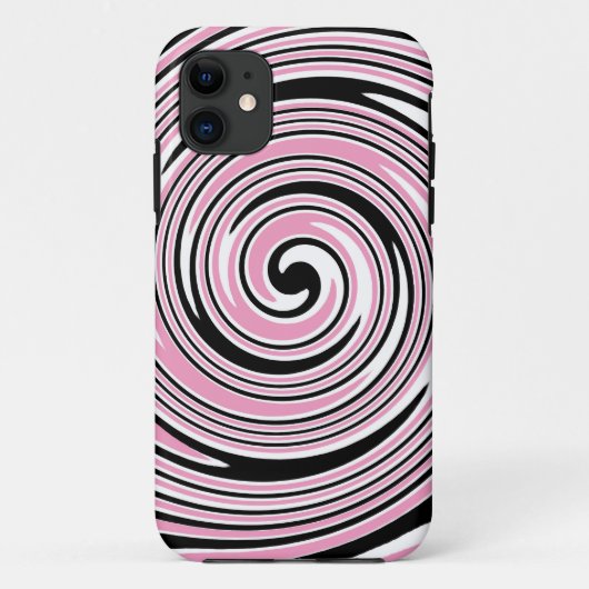 Roze en zwarte draaimolen Case-Mate iPhone case (Achterkant)