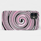 Roze en zwarte draaimolen Case-Mate iPhone case (Achterkant (horizontaal))