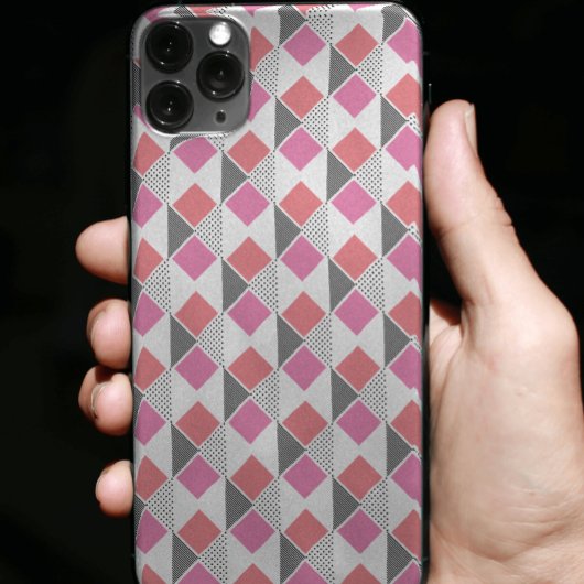 roze en zwarte driehoekspatroon esthetisch Case-Mate iPhone case