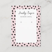 Roze en zwarte Earning Holder Visitekaartje (Voorkant)