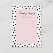 Roze en zwarte Earning Holder Visitekaartje (Voorkant)