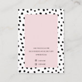 Roze en zwarte Earning Holder Visitekaartje (Achterkant)