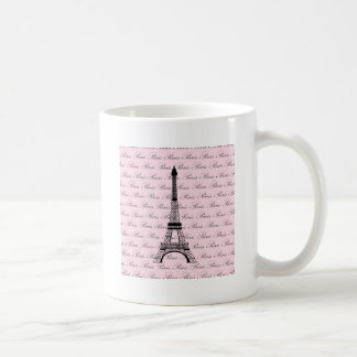 Roze en zwarte Eiffeltoren in Parijs Koffiemok