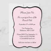 Roze en zwarte Eiffeltower van Franse stijl Kaart (Achterkant)