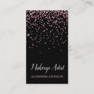 Roze en Zwarte Elegant schittert de Kunstenaar van Visitekaartje